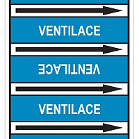 Značení potrubí, ventilace